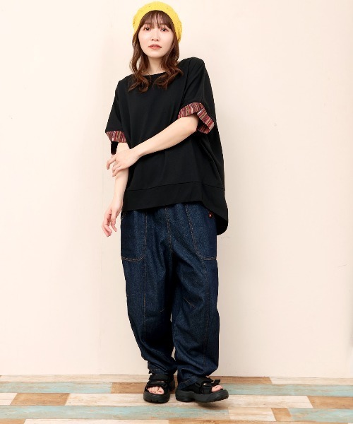 チチカカ(チチカカ)の「ドルマンコクーンジャカードプルオーバー(Tシャツ/カットソー・レディース・ボルドー/ブラック/ベージュ/グレー・FREE)」の6枚目の写真