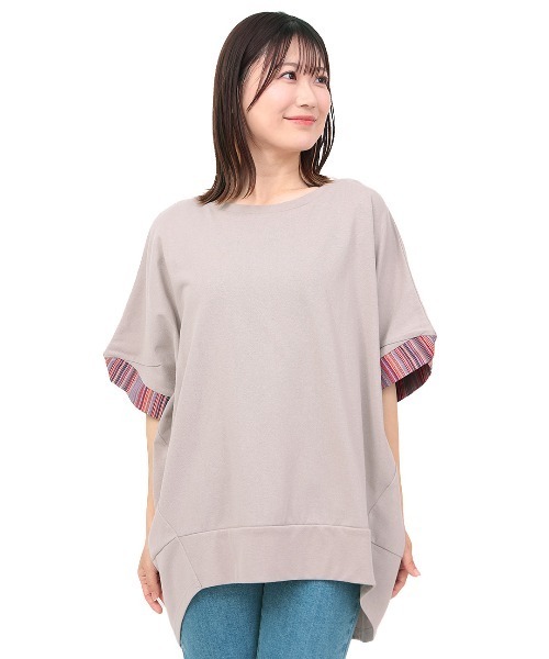 チチカカ(チチカカ)の「ドルマンコクーンジャカードプルオーバー(Tシャツ/カットソー・レディース・ボルドー/ブラック/ベージュ/グレー・FREE)」の9枚目の写真