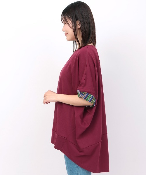 チチカカ(チチカカ)の「ドルマンコクーンジャカードプルオーバー(Tシャツ/カットソー・レディース・ボルドー/ブラック/ベージュ/グレー・FREE)」の12枚目の写真