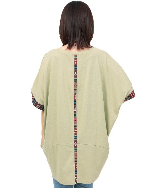 チチカカ(チチカカ)の「ドルマンコクーンジャカードプルオーバー(Tシャツ/カットソー・レディース・ボルドー/ブラック/ベージュ/グレー・FREE)」の13枚目の写真