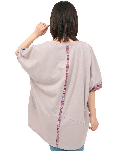 チチカカ(チチカカ)の「ドルマンコクーンジャカードプルオーバー(Tシャツ/カットソー・レディース・ボルドー/ブラック/ベージュ/グレー・FREE)」の14枚目の写真