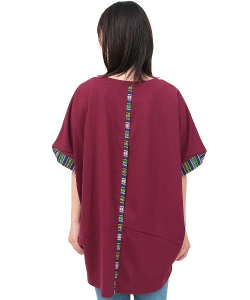 チチカカ(チチカカ)の「ドルマンコクーンジャカードプルオーバー(Tシャツ/カットソー・レディース・ボルドー/ブラック/ベージュ/グレー・FREE)」の20枚目の写真