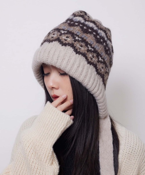 COLUMBIA KNIT / Cotton Short Watch Cap Beanie USA製 Black