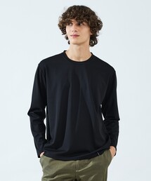 【定番】ドレスポンチ クルーネック 長袖Tシャツ / ストレッチ