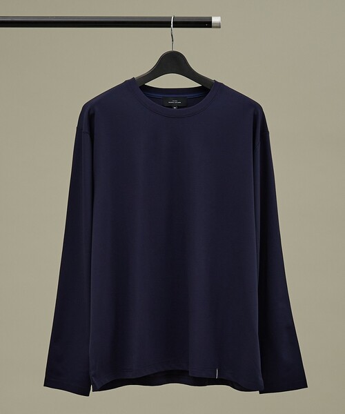 ABAHOUSE（アバハウス）の「【定番】ドレスポンチ クルーネック 長袖Tシャツ / ストレッチ（Tシャツ/カットソー・メンズ・ホワイト/グレー/ダークネイビー/ブラック・44/48/50/46）」の5枚目の写真
