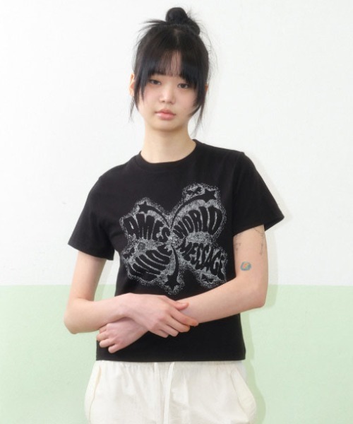 tシャツ A'GEM/9 × .kom 「AMESWORLDWIDE/アメスワールドワイド」CHARACTER SPRAY TEE/キャラクタースプレ A'GEM/9 × .kom 『AMESWORLDWIDE/アメスワールドワイド