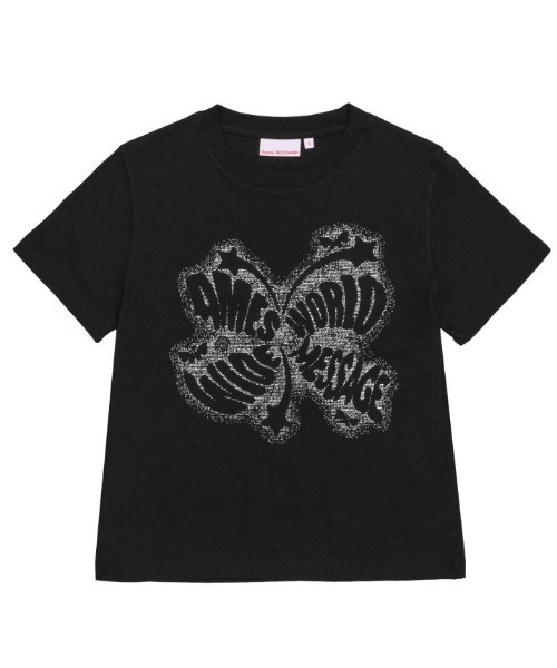 AMESWORLDWIDE(アメスワールドワイド)の「A'GEM/9 × .kom 『AMESWORLDWIDE/アメスワールドワイド』CHARACTER SPRAY TEE/キャラクタースプレイTEE(Tシャツ/カットソー・レディース・ブラック/ピンク・S)」の9枚目の写真