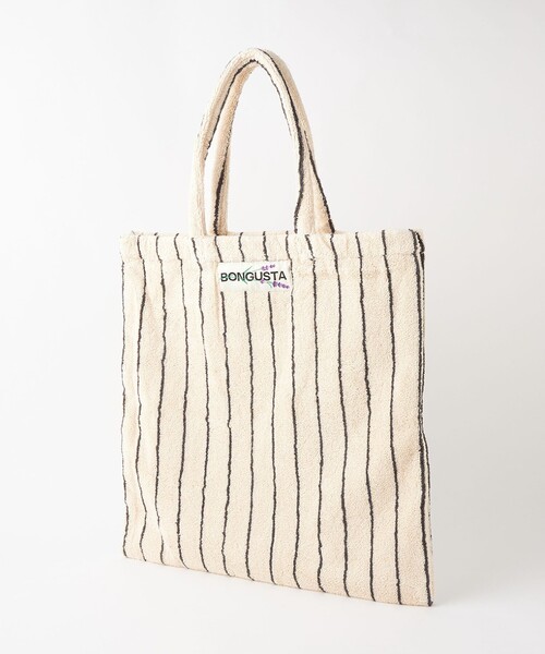 BONGUSTA＞ストライプ トートバッグ（トートバッグ）｜green
