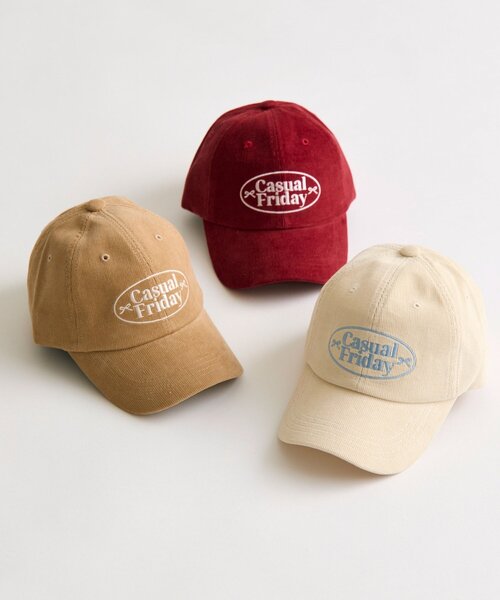 OLIVE des OLIVE（オリーブデオリーブ）の「コーデュロイ刺繍入りキャップ（その他小物・レディース・ホワイト/ベージュ/レッド・FREE）」の13枚目の写真