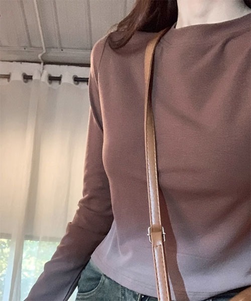 i-dare(アイディア)の「【i-dare】グラデーションカラー カットソー(Tシャツ/カットソー・レディース・グレー/ブラック/ホワイト/ブラウン・X-LARGE/LARGE/MEDIUM/SMALL)」の15枚目の写真