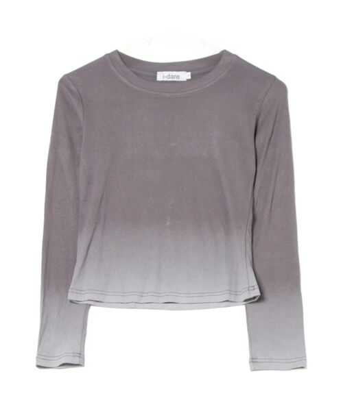 i-dare(アイディア)の「【i-dare】グラデーションカラー カットソー(Tシャツ/カットソー・レディース・グレー/ブラック/ホワイト/ブラウン・X-LARGE/LARGE/MEDIUM/SMALL)」の8枚目の写真