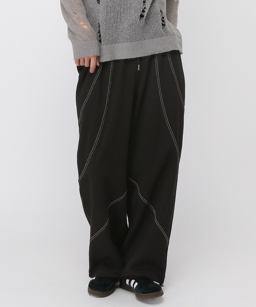 3.3 Field Trip （3.3フィールドトリップ）の「3.3 Field Trip／ステッチパンツ（スウェットパンツ・メンズ・ライトグレー/ブラック・FREE）」の2枚目の写真