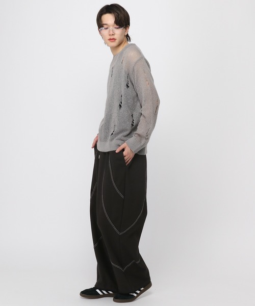 3.3 Field Trip （3.3フィールドトリップ）の「3.3 Field Trip／ステッチパンツ（スウェットパンツ・メンズ・ライトグレー/ブラック・FREE）」の15枚目の写真