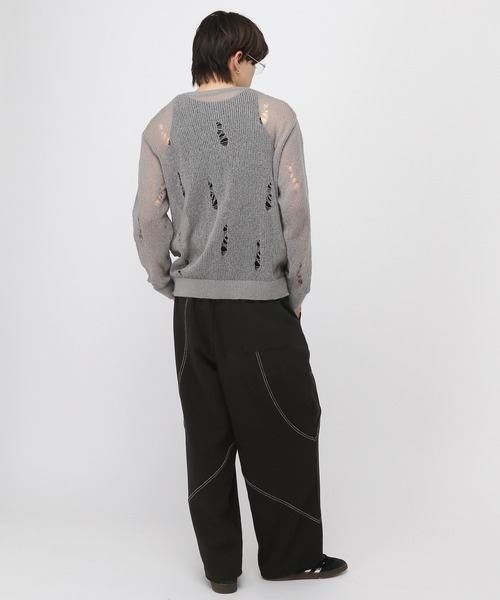 3.3 Field Trip （3.3フィールドトリップ）の「3.3 Field Trip／ステッチパンツ（スウェットパンツ・メンズ・ライトグレー/ブラック・FREE）」の16枚目の写真