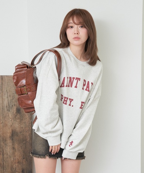 RAY CASSIN（レイカズン）の「ロゴクルールーズスウェット（スウェット・レディース・ホワイト系その他/ネイビー/グレー・FREE）」の16枚目の写真