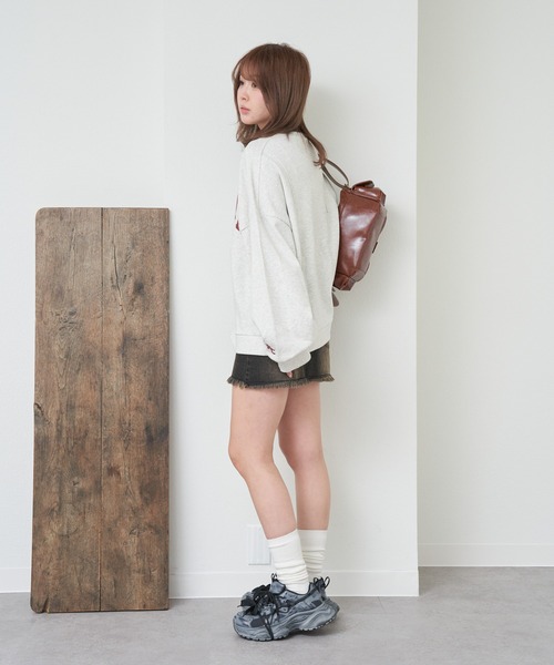 RAY CASSIN（レイカズン）の「ロゴクルールーズスウェット（スウェット・レディース・ホワイト系その他/ネイビー/グレー・FREE）」の19枚目の写真