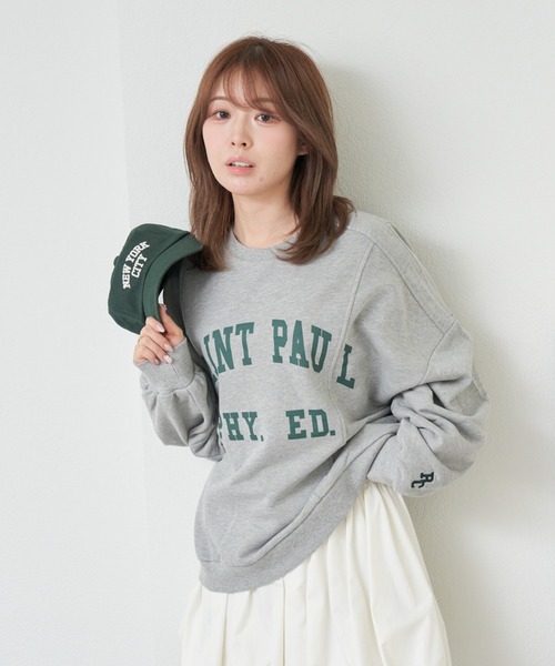 RAY CASSIN（レイカズン）の「ロゴクルールーズスウェット（スウェット・レディース・ホワイト系その他/ネイビー/グレー・FREE）」の10枚目の写真