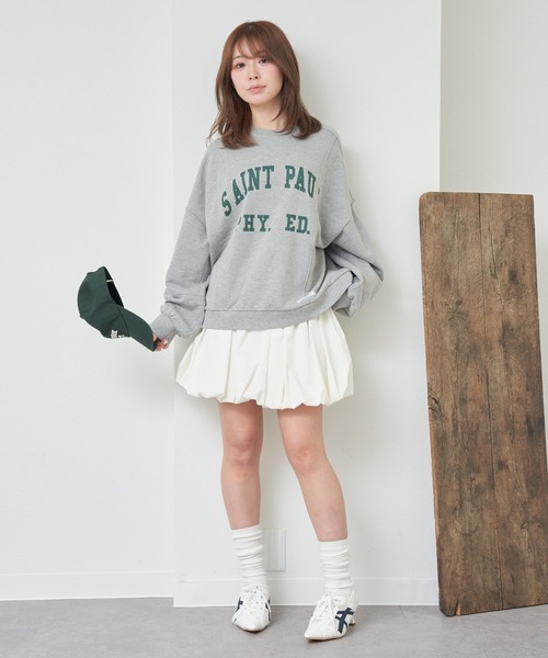 RAY CASSIN（レイカズン）の「ロゴクルールーズスウェット（スウェット・レディース・ホワイト系その他/ネイビー/グレー・FREE）」の13枚目の写真