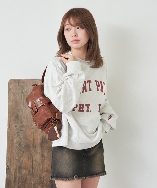 RAY CASSIN（レイカズン）の「ロゴクルールーズスウェット（スウェット・レディース・ホワイト系その他/ネイビー/グレー・FREE）」の20枚目の写真