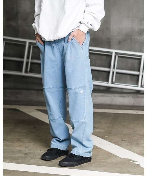 ELEMENT(エレメント)の「ELEMENT メンズ SHOD PANTS DOUBLE デニムパンツ 【2025年春夏モデル】/エレメントワイドデニムパンツ(デニムパンツ・メンズ・ブラック系その他/ライトインディゴブルー/インディゴブルー・MEDIUM/LARGE/X-LARGE)」の3枚目の写真