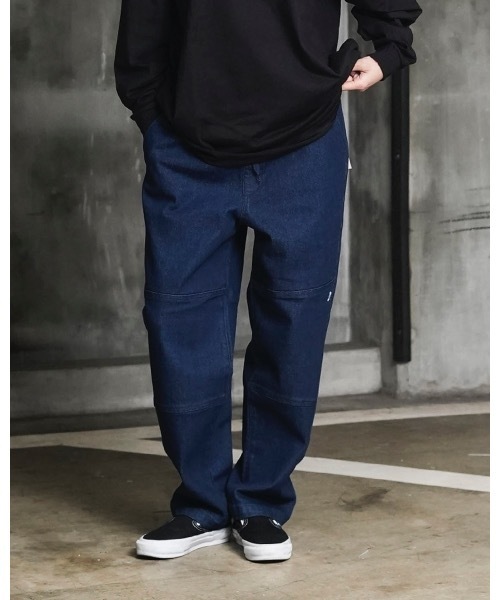 ELEMENT(エレメント)の「ELEMENT メンズ SHOD PANTS DOUBLE デニムパンツ 【2025年春夏モデル】/エレメントワイドデニムパンツ(デニムパンツ・メンズ・ブラック系その他/ライトインディゴブルー/インディゴブルー・MEDIUM/LARGE/X-LARGE)」の1枚目の写真