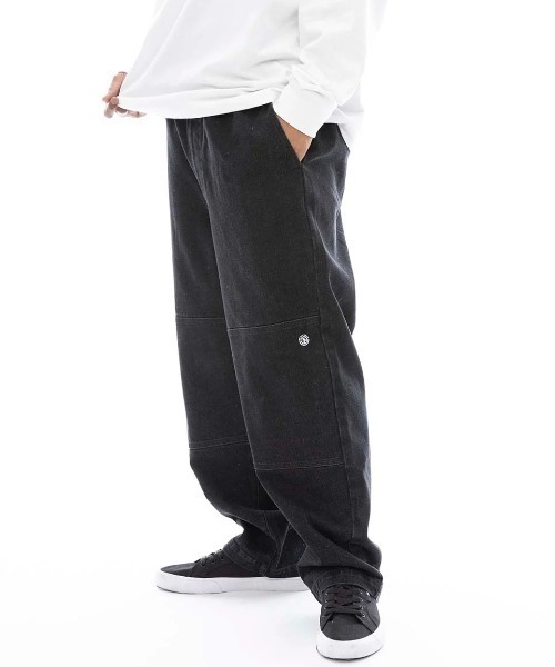 ELEMENT(エレメント)の「ELEMENT メンズ SHOD PANTS DOUBLE デニムパンツ 【2025年春夏モデル】/エレメントワイドデニムパンツ(デニムパンツ・メンズ・ブラック系その他/ライトインディゴブルー/インディゴブルー・MEDIUM/LARGE/X-LARGE)」の4枚目の写真