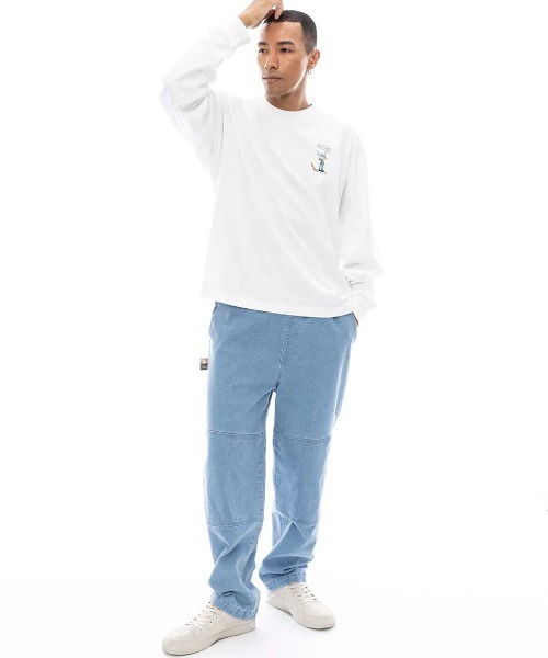 ELEMENT(エレメント)の「ELEMENT メンズ SHOD PANTS DOUBLE デニムパンツ 【2025年春夏モデル】/エレメントワイドデニムパンツ(デニムパンツ・メンズ・ブラック系その他/ライトインディゴブルー/インディゴブルー・MEDIUM/LARGE/X-LARGE)」の10枚目の写真