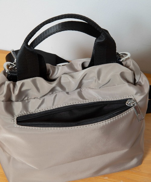 Munich（ミューニック）の「2way ドロストミニバッグ（ショルダーバッグ・レディース・ブラック/カーキ/ベージュ/ブラウン・FREE）」の12枚目の写真