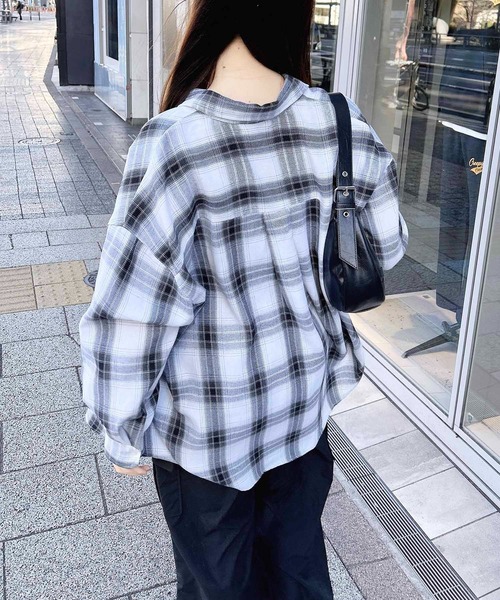 INGNI（イング）の「チェック柄BIGシャツ（シャツ/ブラウス・レディース・ホワイト系その他7/ブラック系・M）」の10枚目の写真