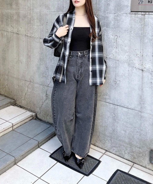 INGNI（イング）の「チェック柄BIGシャツ（シャツ/ブラウス・レディース・ホワイト系その他7/ブラック系・M）」の17枚目の写真