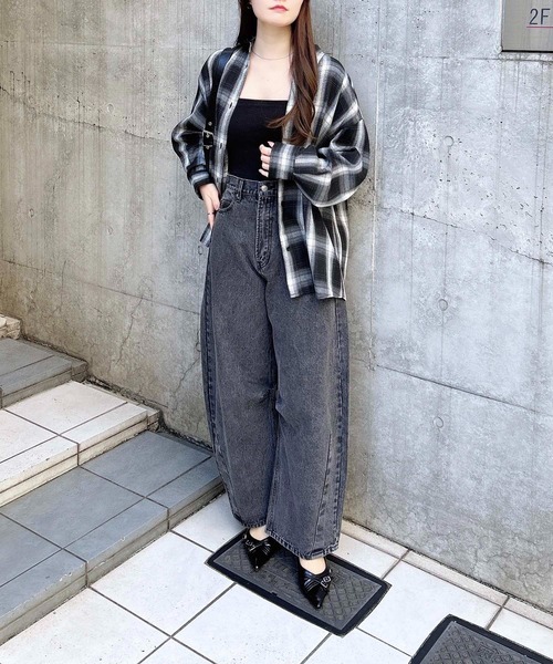 INGNI（イング）の「チェック柄BIGシャツ（シャツ/ブラウス・レディース・ホワイト系その他7/ブラック系・M）」の14枚目の写真