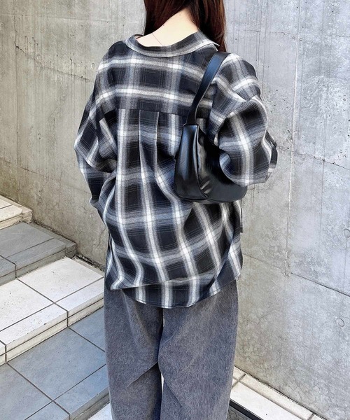 INGNI（イング）の「チェック柄BIGシャツ（シャツ/ブラウス・レディース・ホワイト系その他7/ブラック系・M）」の15枚目の写真