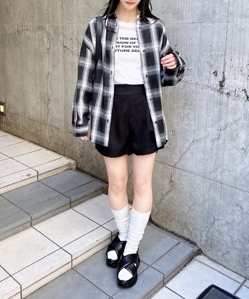 INGNI（イング）の「チェック柄BIGシャツ（シャツ/ブラウス・レディース・ホワイト系その他7/ブラック系・M）」の13枚目の写真
