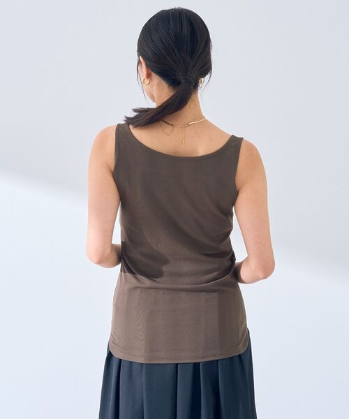 YECCA VECCA（イェッカヴェッカ）の「2wayスクエアリブタンクトップ（タンクトップ・レディース・杢グレー/ブラック/ブラウン/アイボリー・FREE）」の21枚目の写真