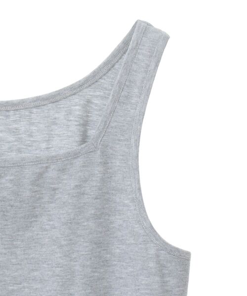 YECCA VECCA（イェッカヴェッカ）の「2wayスクエアリブタンクトップ（タンクトップ・レディース・杢グレー/ブラック/ブラウン/アイボリー・FREE）」の14枚目の写真
