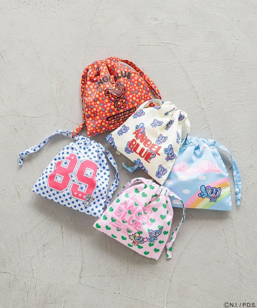 Me%（ミィパーセント）の「【ANGEL BLUE】キンチャクポーチ 234550（ポーチ・レディース・ホワイト/ライトブルー/レッド/ピンク/アイボリー・FREE）」の6枚目の写真