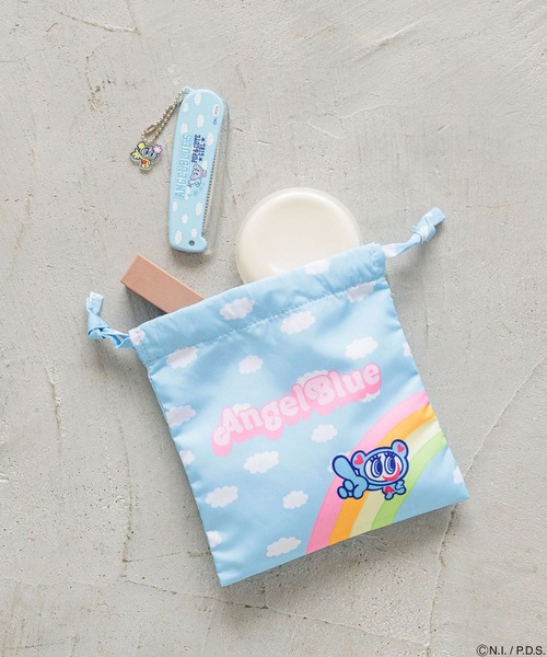 Me%（ミィパーセント）の「【ANGEL BLUE】キンチャクポーチ 234550（ポーチ・レディース・ホワイト/ライトブルー/レッド/ピンク/アイボリー・FREE）」の7枚目の写真
