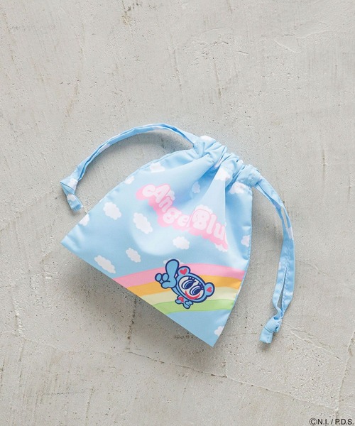 Me%（ミィパーセント）の「【ANGEL BLUE】キンチャクポーチ 234550（ポーチ・レディース・ホワイト/ライトブルー/レッド/ピンク/アイボリー・FREE）」の8枚目の写真