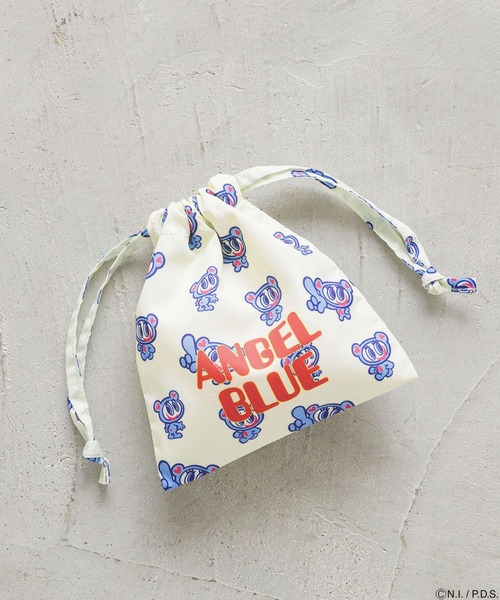 Me%（ミィパーセント）の「【ANGEL BLUE】キンチャクポーチ 234550（ポーチ・レディース・ホワイト/ライトブルー/レッド/ピンク/アイボリー・FREE）」の9枚目の写真