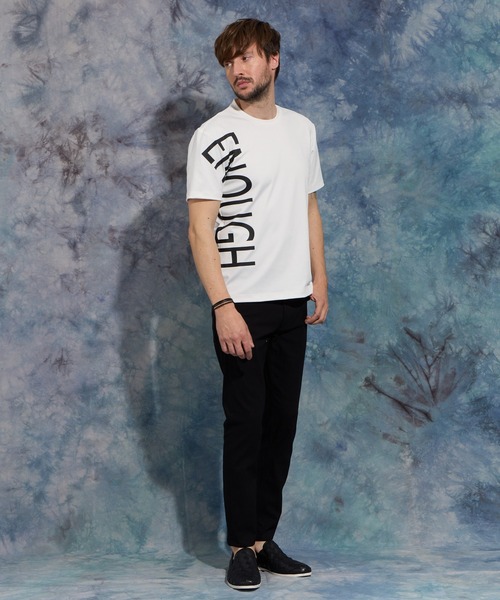 HIDEAWAYS NICOLE(ハイダウェイニコル)の「【WEB限定】ビッグロゴプリント半袖Tシャツ(Tシャツ/カットソー・メンズ・ブラック/サックスブルー/ブルーグリーン/オフホワイト/アッシュグレー・MEDIUM/LARGE/X-LARGE)」の6枚目の写真