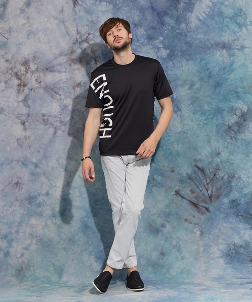 HIDEAWAYS NICOLE(ハイダウェイニコル)の「【WEB限定】ビッグロゴプリント半袖Tシャツ(Tシャツ/カットソー・メンズ・ブラック/サックスブルー/ブルーグリーン/オフホワイト/アッシュグレー・MEDIUM/LARGE/X-LARGE)」の8枚目の写真