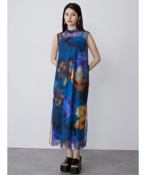 MURUA（ムルーア）の「シェイドフラワーレイヤードワンピース（ワンピース・レディース・ブラック/ブルー/アイボリー・FREE）」の19枚目の写真