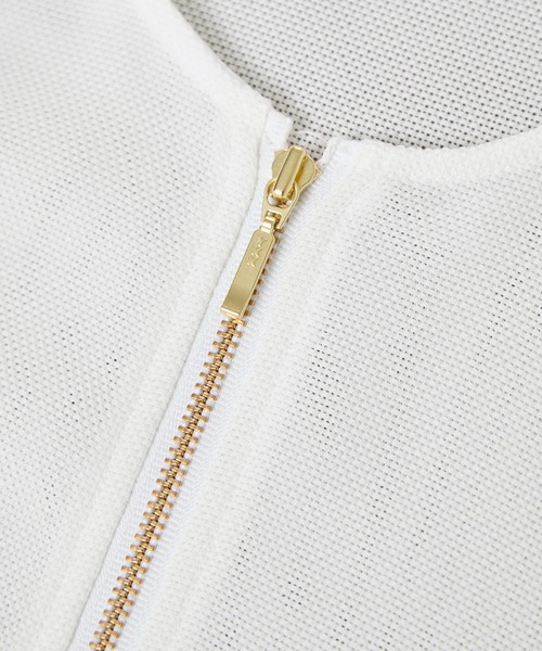 ROPE' PICNIC（ロペピクニック）の「メッシュペプラムブルゾン（ブルゾン・レディース・ベージュ/ブラック/ホワイト・38）」の5枚目の写真