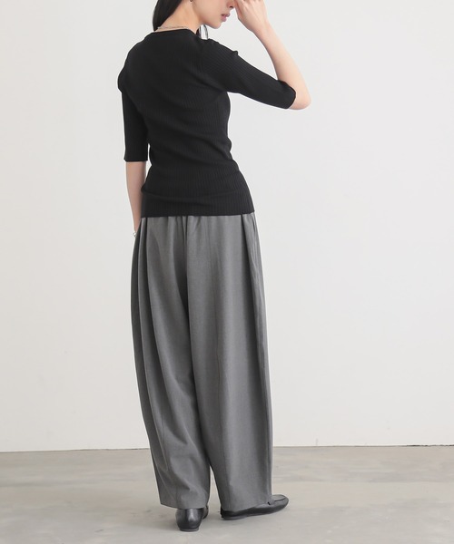 for/c（フォーシー）の「[低身長/高身長向けサイズ有]撥水コクーンパンツ【サスティナブル】（その他パンツ・レディース・グレー/ブラック/チャコールグレー/ライトグレー/ブラウン/ネイビー・TM/PL/L/M/PM/LL）」の7枚目の写真