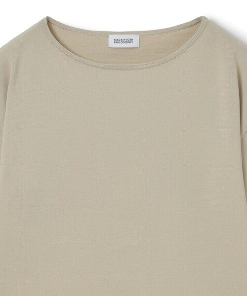 MACKINTOSH PHILOSOPHY(マッキントッシュ フィロソフィー)の「スリーブボタンニット(Tシャツ/カットソー・レディース・オフホワイト/ベージュ/ダークネイビー・38/36)」の5枚目の写真