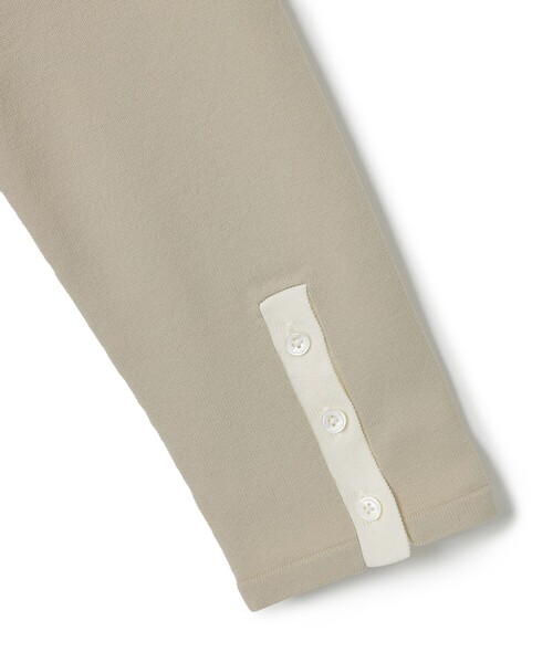 MACKINTOSH PHILOSOPHY(マッキントッシュ フィロソフィー)の「スリーブボタンニット(Tシャツ/カットソー・レディース・オフホワイト/ベージュ/ダークネイビー・38/36)」の6枚目の写真