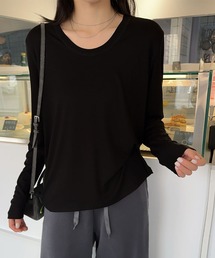 UネックロングスリーブTシャツ カットソー