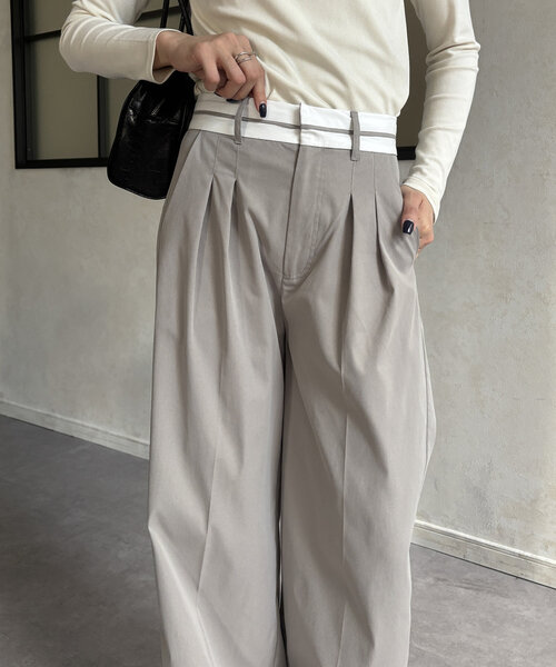Thevon（ゼボン）の「マーベルトチノスラックス（その他パンツ・レディース・ブラック/ベージュ/グレー・S/M）」の3枚目の写真