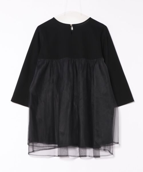 Rose Tiara(ローズティアラ)の「チュール切替ペプラムカットソー(Tシャツ/カットソー・レディース・ベージュ/オフホワイト/ブラック・42/46/38)」の8枚目の写真
