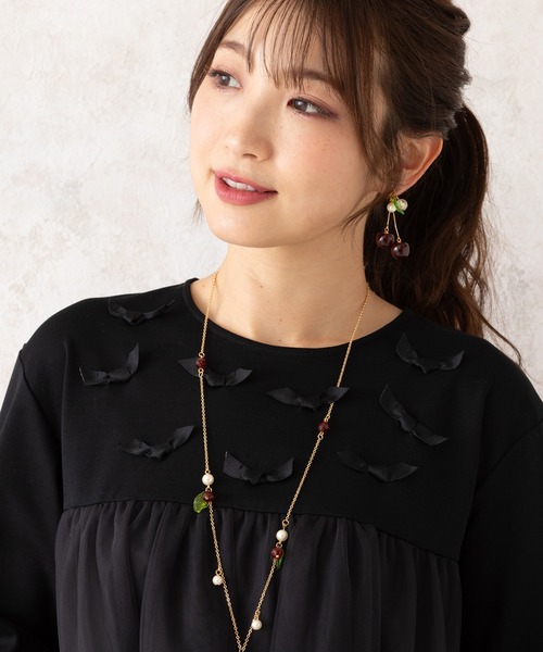 Rose Tiara(ローズティアラ)の「チュール切替ペプラムカットソー(Tシャツ/カットソー・レディース・ベージュ/オフホワイト/ブラック・42/46/38)」の13枚目の写真